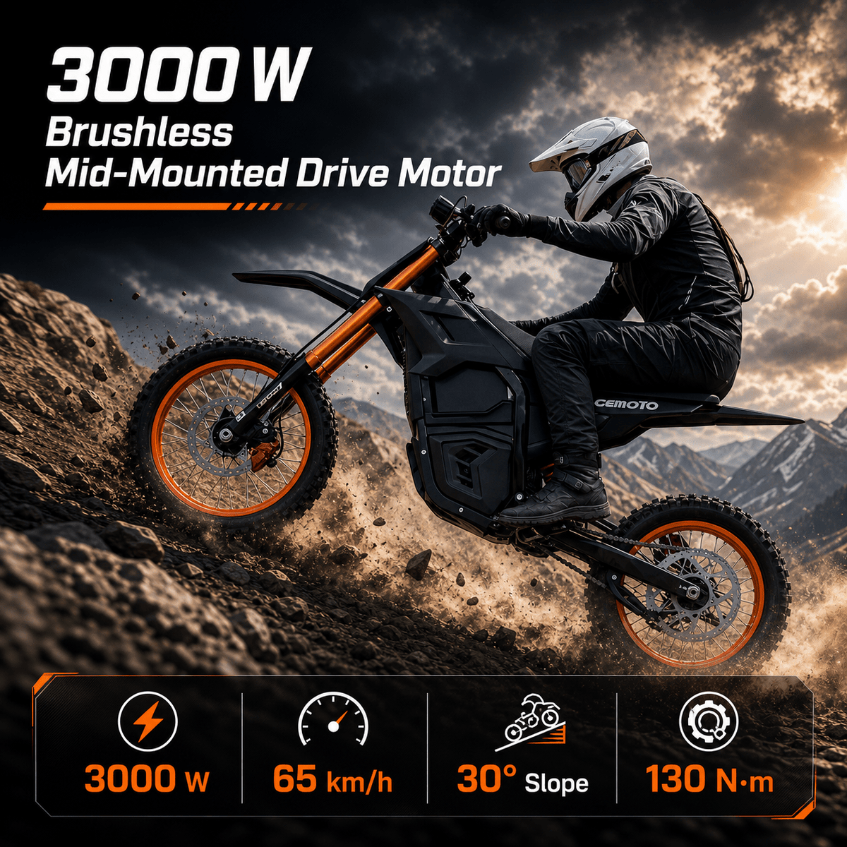 CEMOTO D02 Off-Road Electric Dirt Bike For Teens & Adults cemoto
