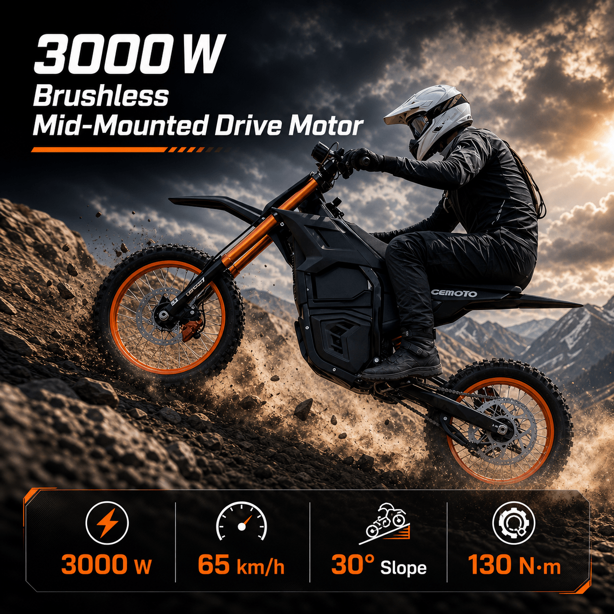 CEMOTO D03 Pro Off-Road Electric Dirt Bike For Teens & Adults cemoto