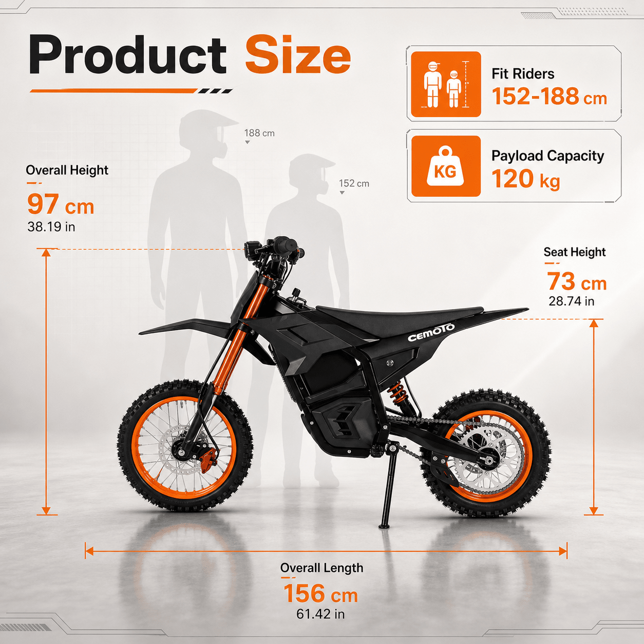 CEMOTO D03 Pro Off-Road Electric Dirt Bike For Teens & Adults cemoto