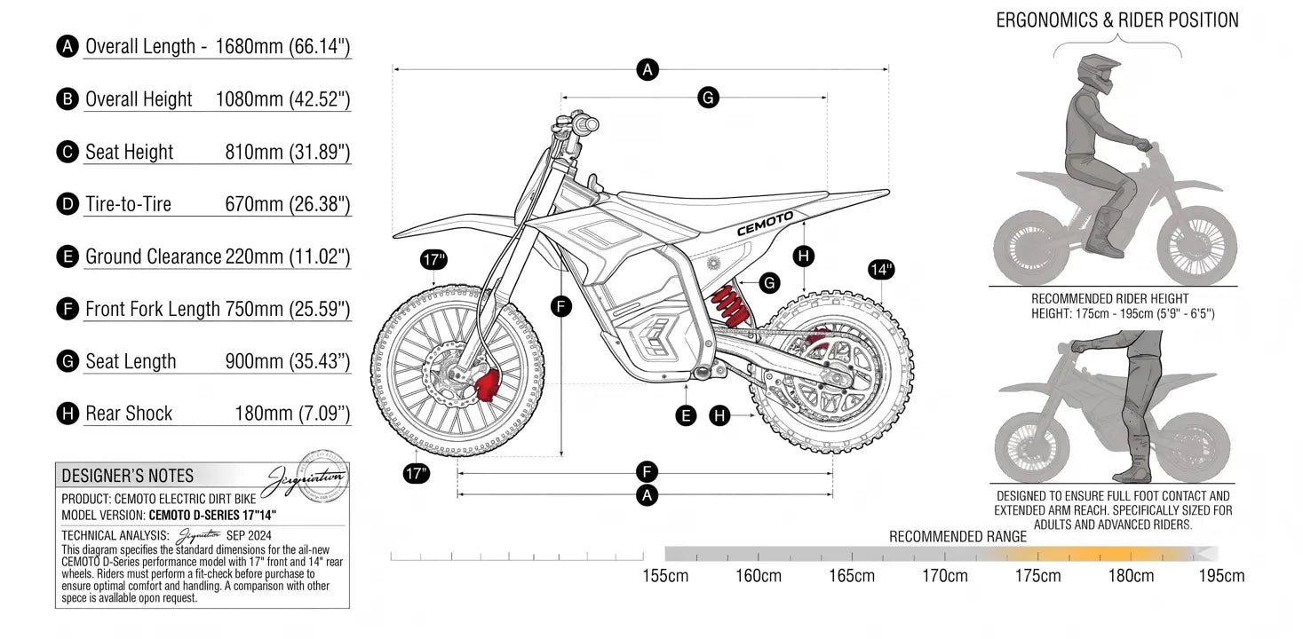 CEMOTO D02 Track High-Performance Electric Dirt Bike for Teens & Adults cemoto