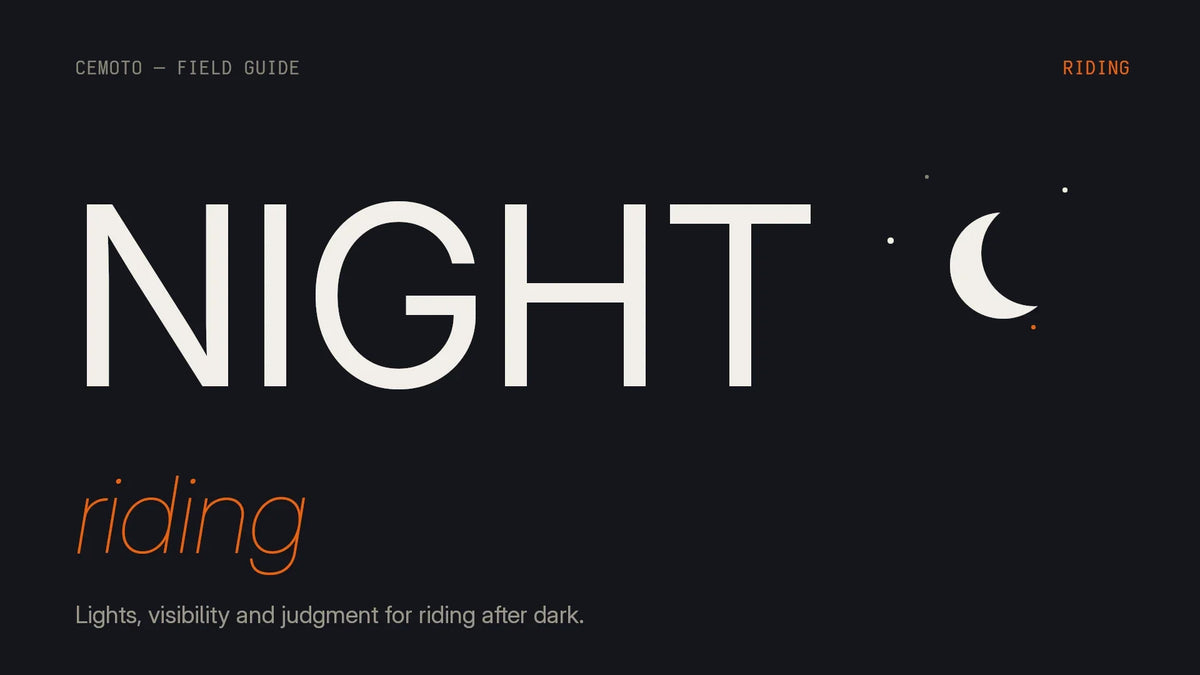 Riding Your CEMOTO E-Bike at Night: A Practical Safety Guide Cemotoride