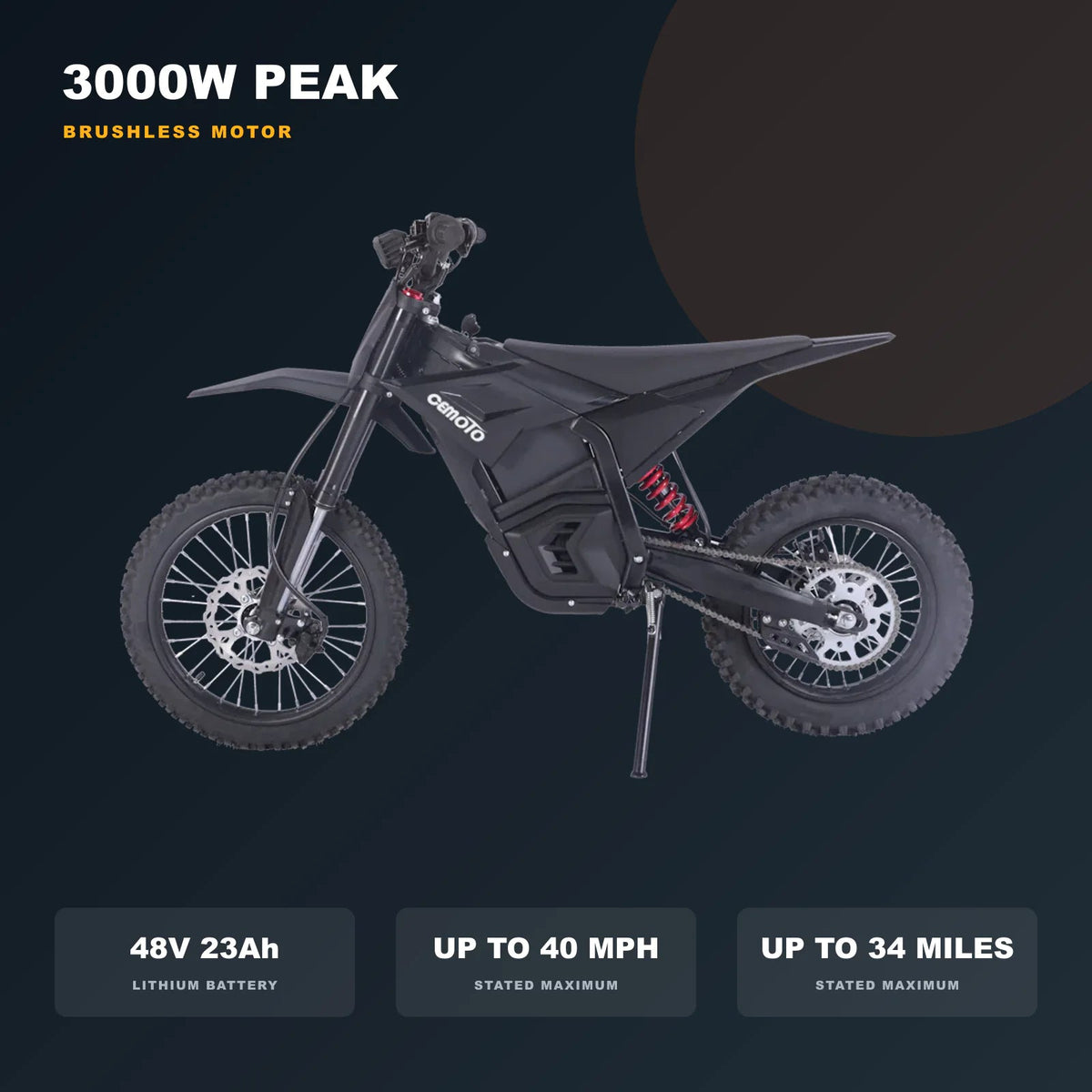 CEMOTO D03 Pro Off-Road Electric Dirt Bike For Teens & Adults cemoto